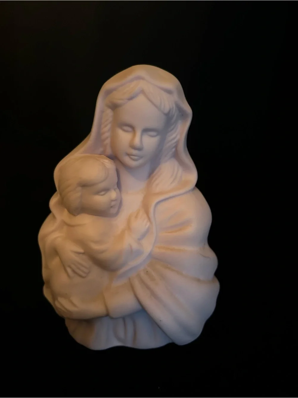 MADONNA & BABY Figurine Fine Jade Porcelain  4.5